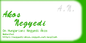 akos negyedi business card