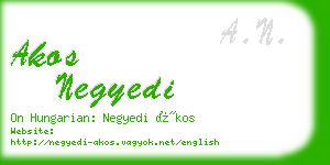 akos negyedi business card